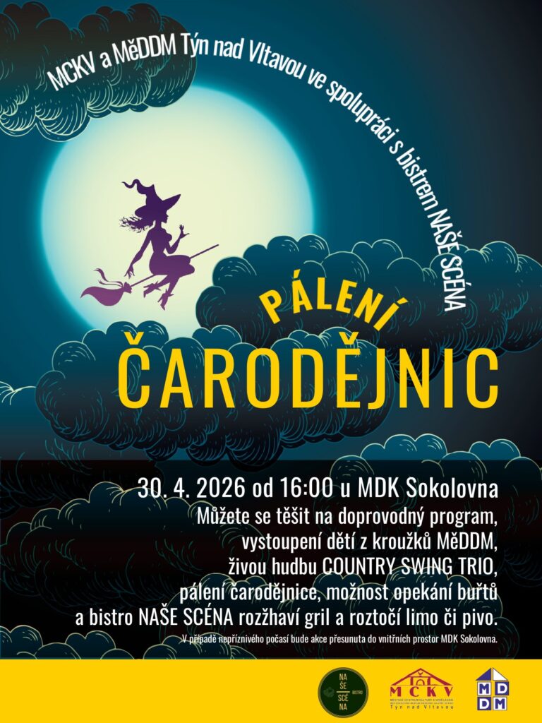 Pálení čarodějnic u Sokolovny – plakát